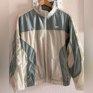 Kith Faris Nylon Track Jacket - Two-Tone in Green and Cream